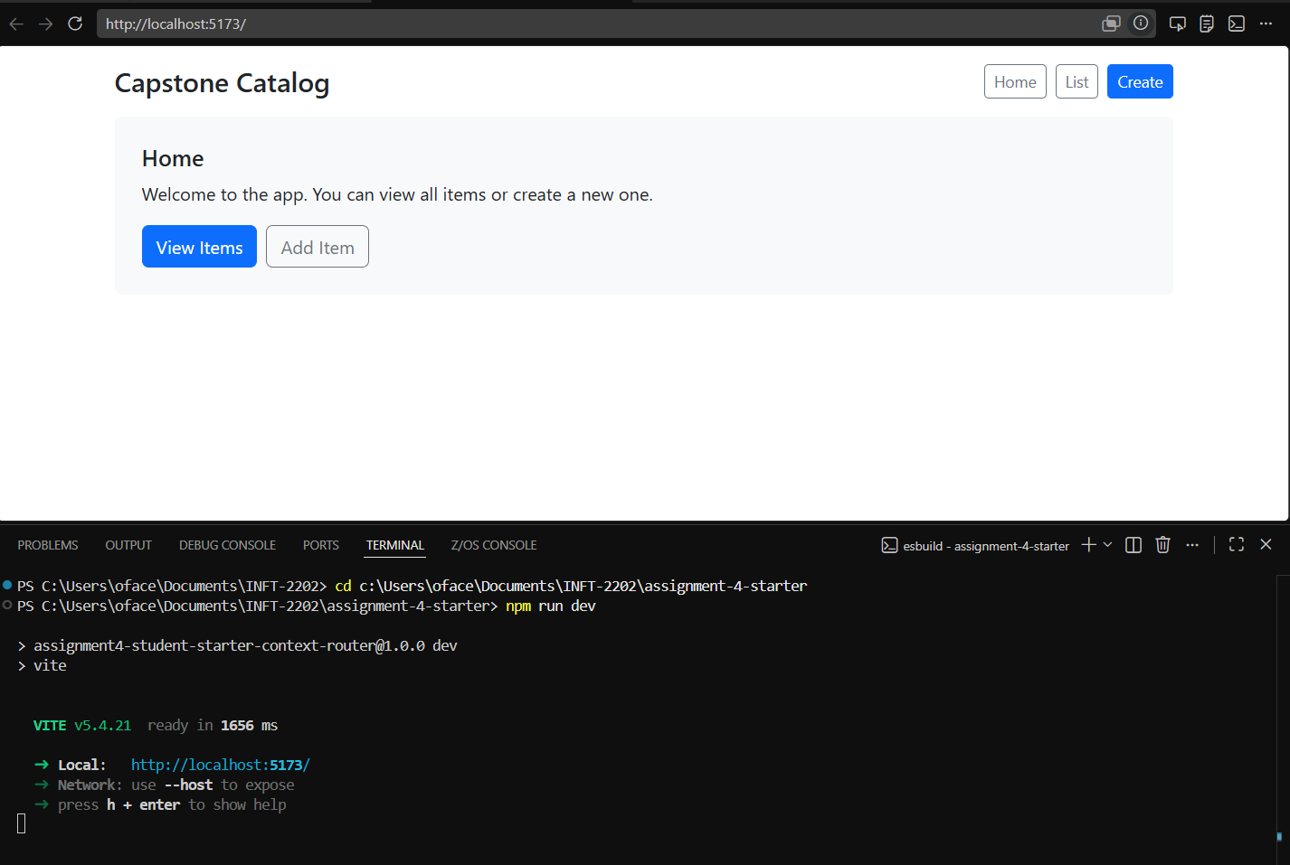 React comic catalog home page running locally with Vite development server